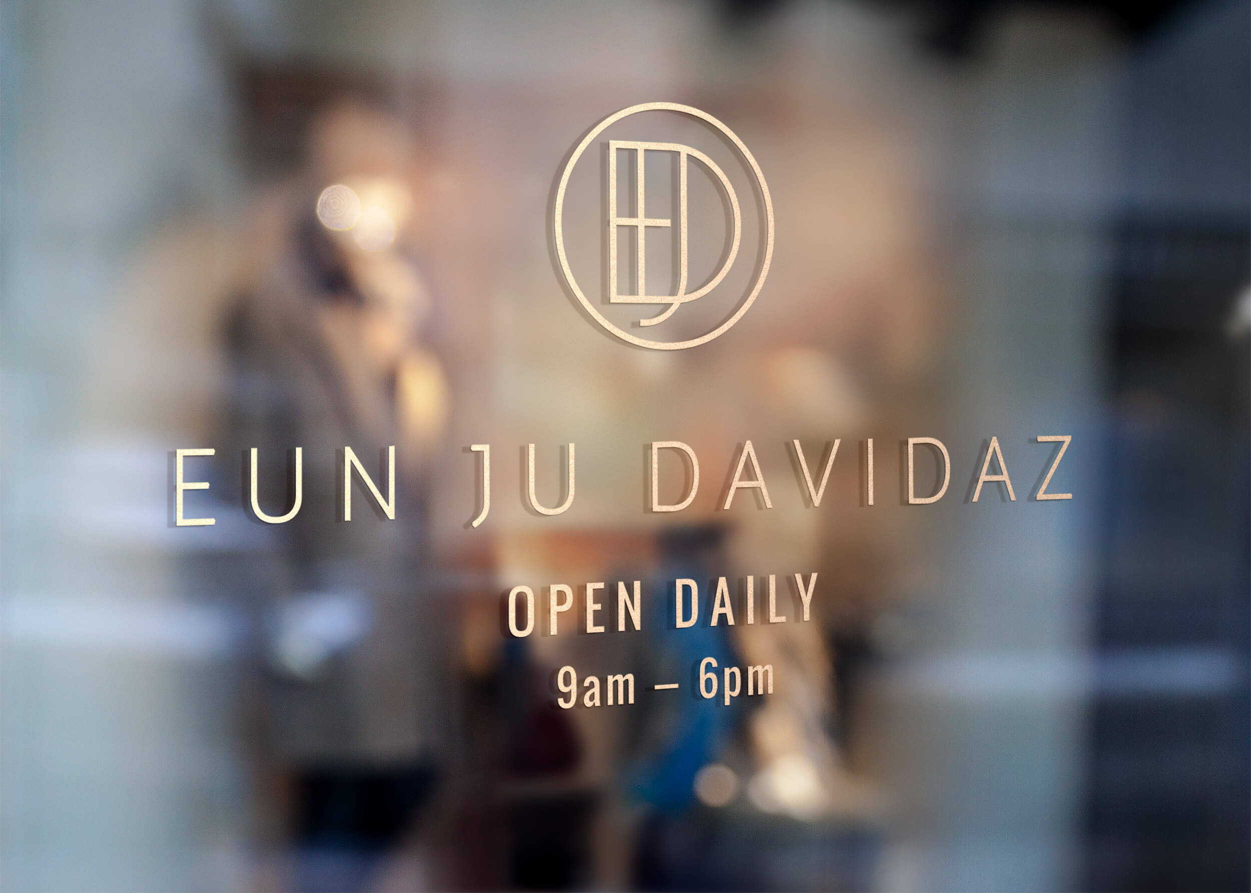 Eun Ju Davidaz Logo on Window Designed by Hopemade